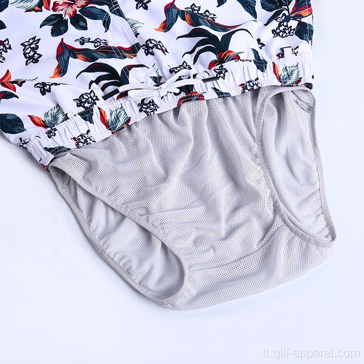 Pantaloncini da spiaggia casual stampati con bordo impermeabile