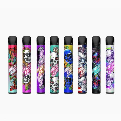 10 different colors disposable vape pen with packaging