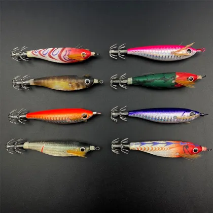 Factory Wholesale YO-ZURI Saltwater Wooden Egi Lure Bait