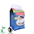 Bolsa reciclable de granos de café con escudete lateral