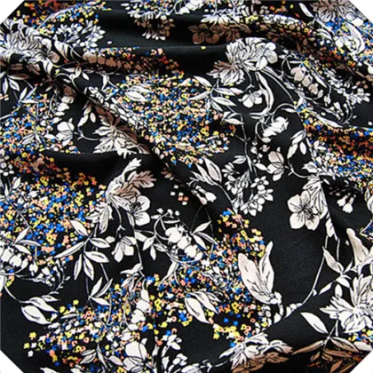Printed Flowers Rayon Viscose Fabric