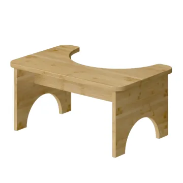 Bamboo Squatting Toilet Stool for Wood Bathroom: Step Stool for Adults