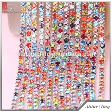 Top Seller Colorful Close Rhinestone Crystal Cup Chain Wholesale In China