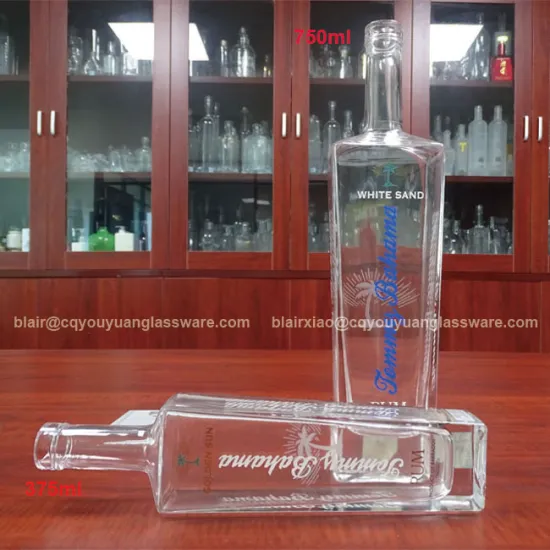 Cork Top Premium Rum Bottles Glass Bottle Suppliers 375ML