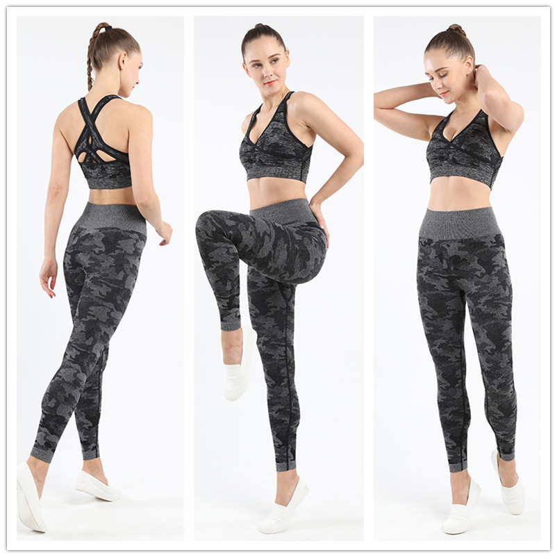 camo fitness outfits for women
