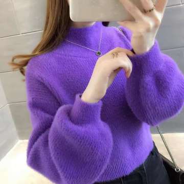 Women's 2024 Autumn Winter Mink Velvet Loose Sweater