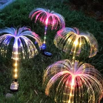 Solar Jellyfish Light: Fiber Optic Colorful Waterproof Lamp for Garden and Balcony