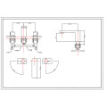 3-otwór Hot and Cold Basin Wanna Kran
