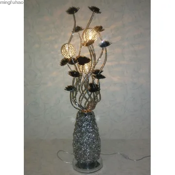 Aluminum wire table lamp flower vase table lamp