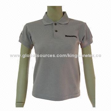 Women's Polo Shirts with Ribbed Collar and Cuff, Solid Color, Eco-friendly and Dry Fit Fabric