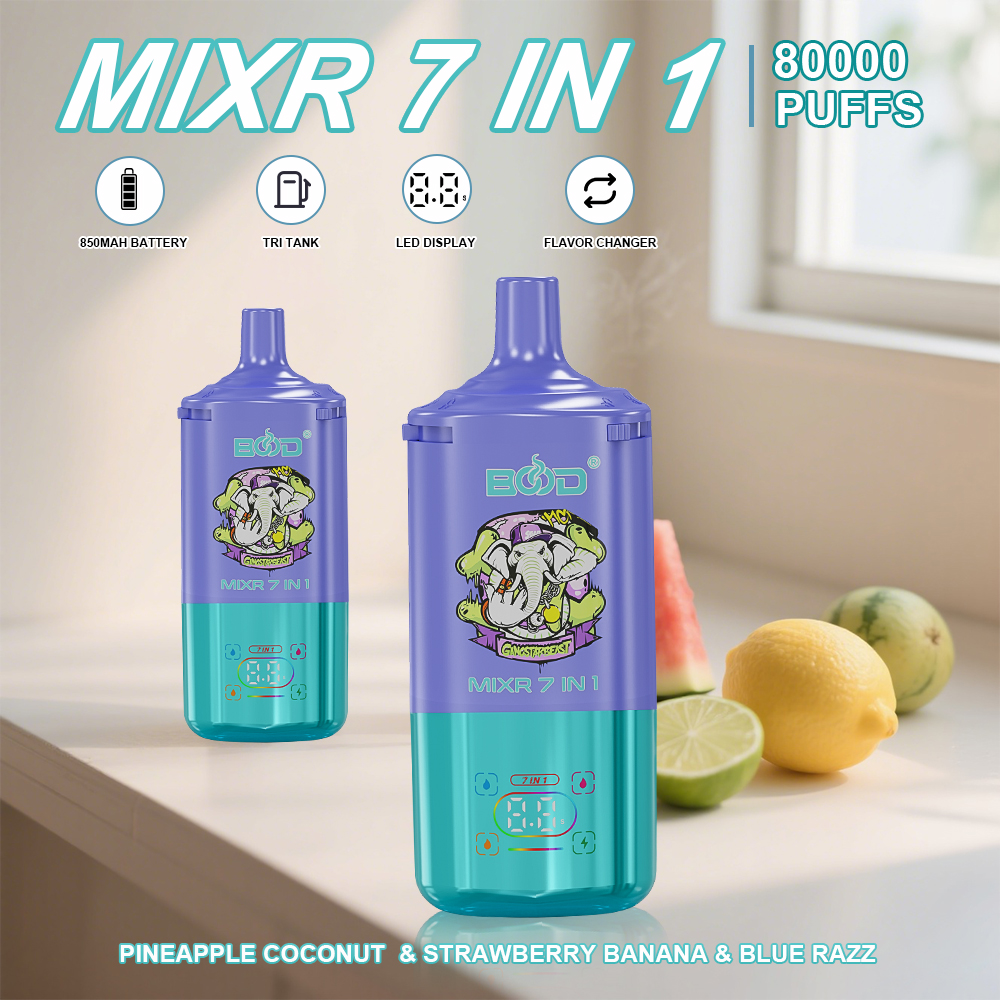 6bood mixr 7 in 1 80k puff vape 
