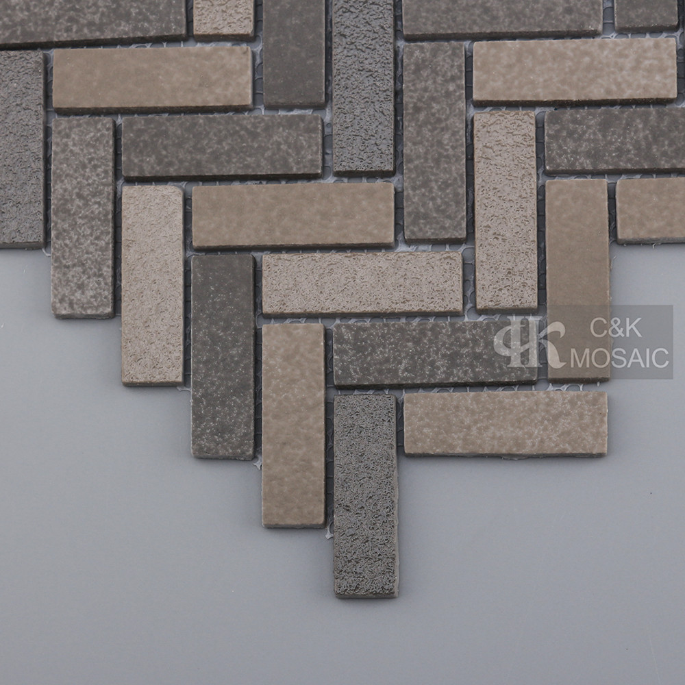 Brown Glass Mosaic Backsplash