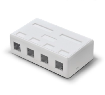 four port Cat5e Surface mount box surface mount outlet box for UTP keystone jack utp cat5e