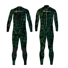 Seaskin Mens 3/2mm back zip camo spearfishing supl