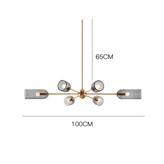 INSHINE Grey Glass Bright Pendant Light