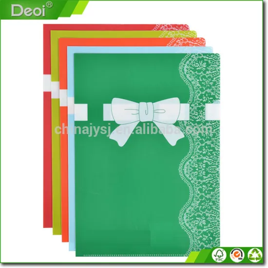 a4 size L shaped clear folders a4 L shaped transparent folder transparent plastic folders with 4C printing