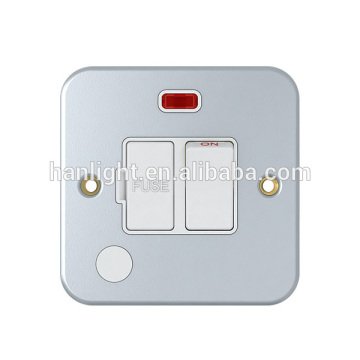 BS 13A switched fuse connection unit with neon