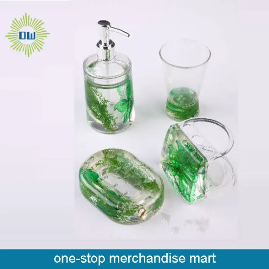 high quality 4pc bathroom sets transparent