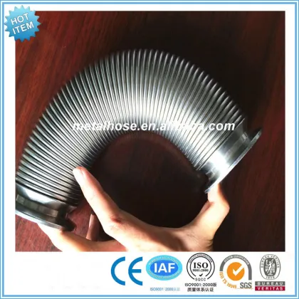 Flexible corrugated vaccum bellows/tube with joints/nuts