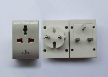 British Standard Electrical Sockets 13a 220v 3 Square Pins Socket Adaptor Abs Material Electric Plug Adaptor Al3196