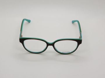 Brown On Opal Green Acetate Full-rim Eyeglasses Branded Optical Frames Guess Gu2298 Brn