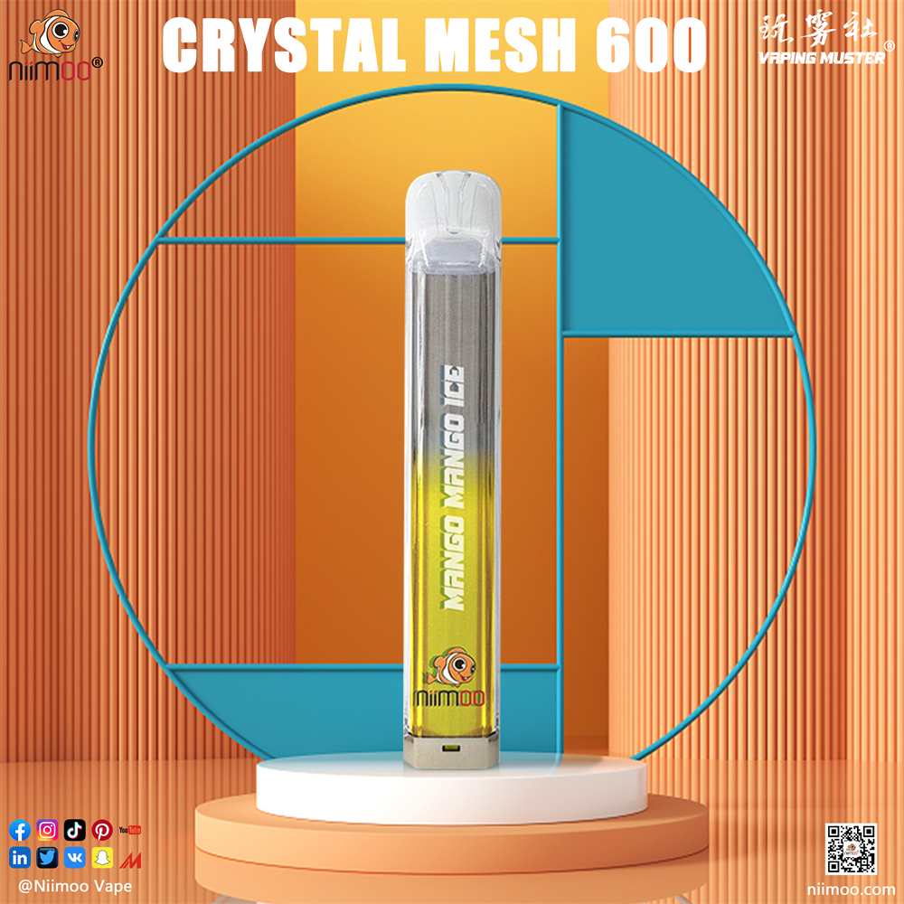 Kit de vape desechable de malla de cristal 600