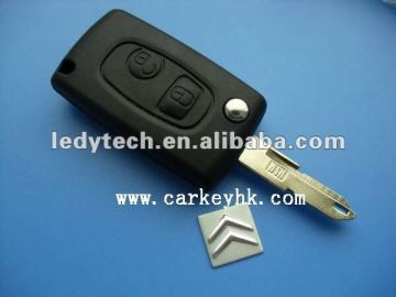 Hot sale Citroen 206 2 buttons flip modified remote key shell key fobs