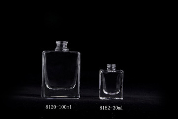 100ml Popular Clear Luxury Perfume Glass Square Bottle
