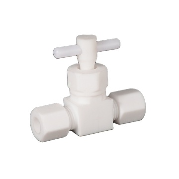 PTFE Single Ferrule Tube Union Needle Valve 1/8 Inch to 1.1/2 Inch