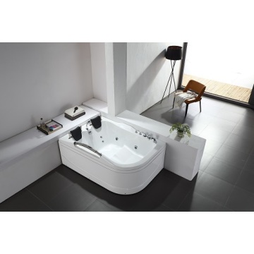 Two Seats Strong Power Jacuzzi Tub with Handrail