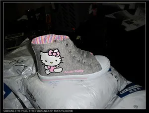 CHILDREN  Hello KITTY Design Canvas Shoes