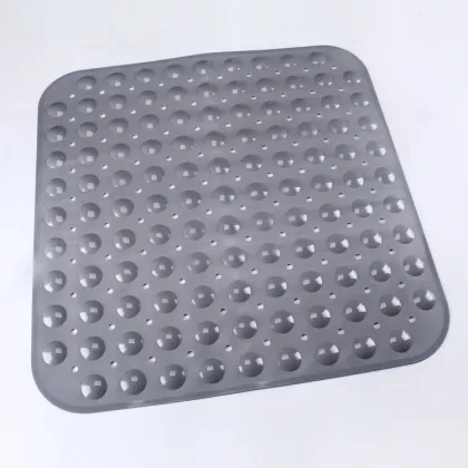 Square Non-Slip Bath Mats with Suction Cups - 21 Inch Tub Mats