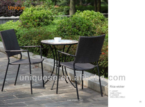 Rica wicker chairs and table modern outdoor furniture