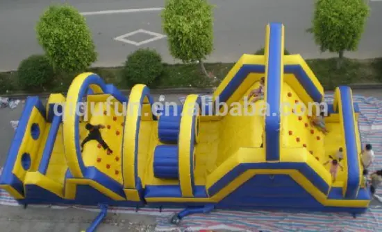 Factory price cheap inflatable obstacle course / shadi course /boot camp obstacle course