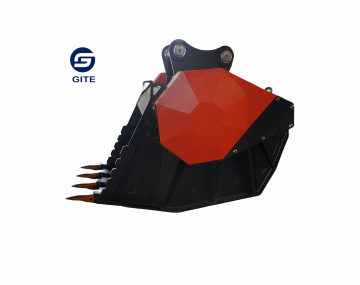 Concrete Crusher Bucket for Excavators: Jaw Crusher Attachment for Gites and Construction Projects