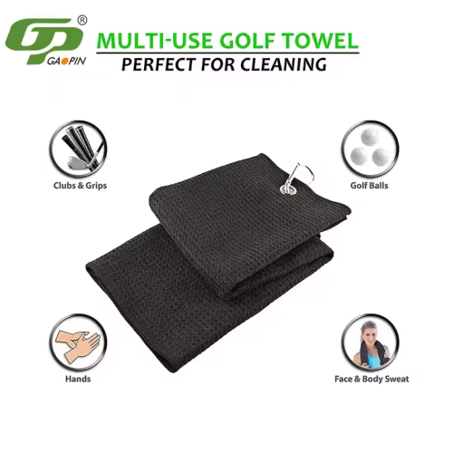 Premium Microfiber Waffle Golf Towel with Custom Logo