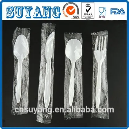 Wholesale 2in1 disopsable plastic forks with napkin