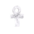 Clear Crystal Ankh Pendant (20x30mm) Handmade Craved for DIY Making Jewelry