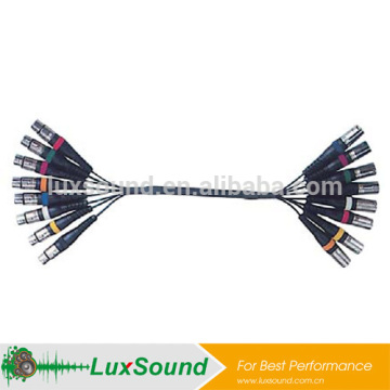 Color collar for metal XLR to XLR audio snake cable