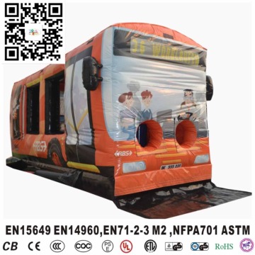 Fun Bus Inflatable Obstacle Course For Sales For Kids