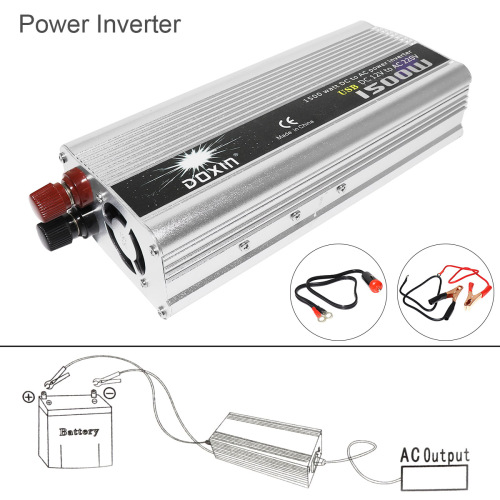 1500W DC 12V 24V to AC 220V 110V Car Inverter USB Portable Power Charger Converter for Electronic Products Sugar Power 3000W