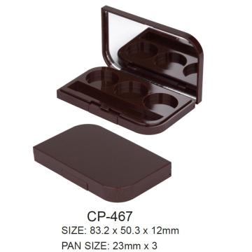 Square Cosmetic Eyeshadow with 3 round godets