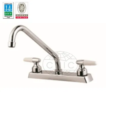 Chrome plated two handle delta faucet KY-8504