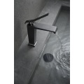 Industrial stylish color gun metal black brass bathroom sink waterfall basin mixer faucets