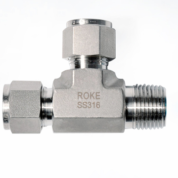 NPT Tube Fittings SS316 Stainless Steel Double Ferrules Male Run Tees 2mm to 38mm