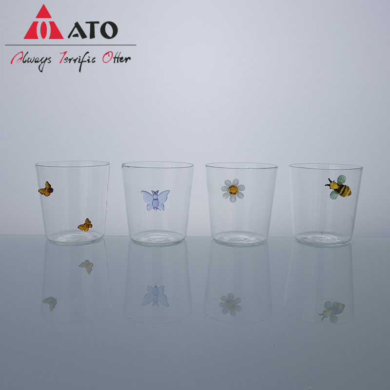 Borossilicate Glass Mandraada de vidro isolado Caneca de chá