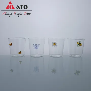 Borosilicate Glass Hand Blown Insulated Glass Tea Mug