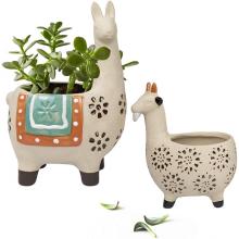 アルパカ /ラマとヤギの植木鉢