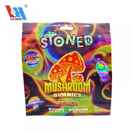 Child-proof 3.5g Holographic UV Mylar Bag