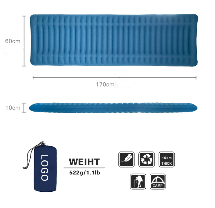 inflatable sleeping pad thickness